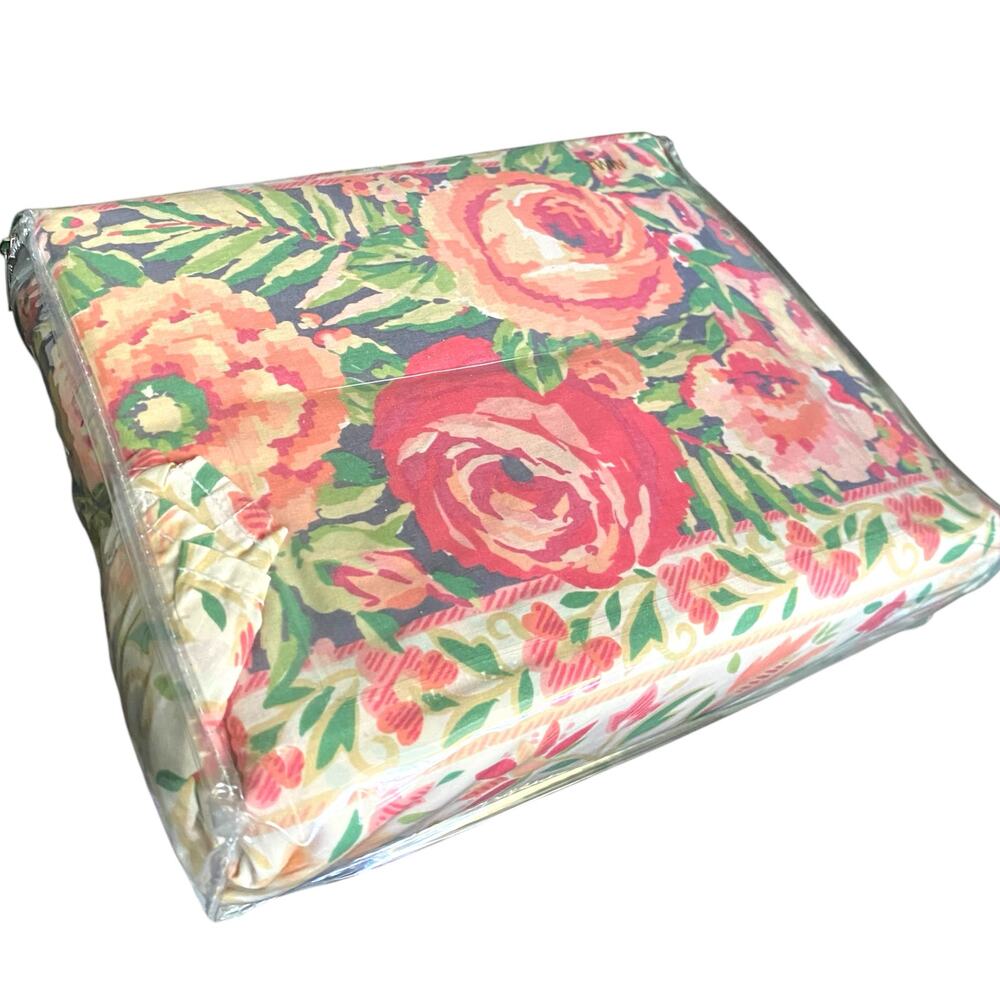 Vintage Floral Twin Sheet Set‎ 70s 80s Shabby Chic Cottage Romantic Traditional
